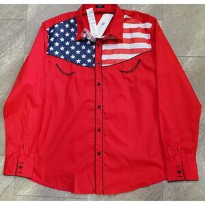 Coofandy Mens Button Front Shirt Maga Core Size XL
